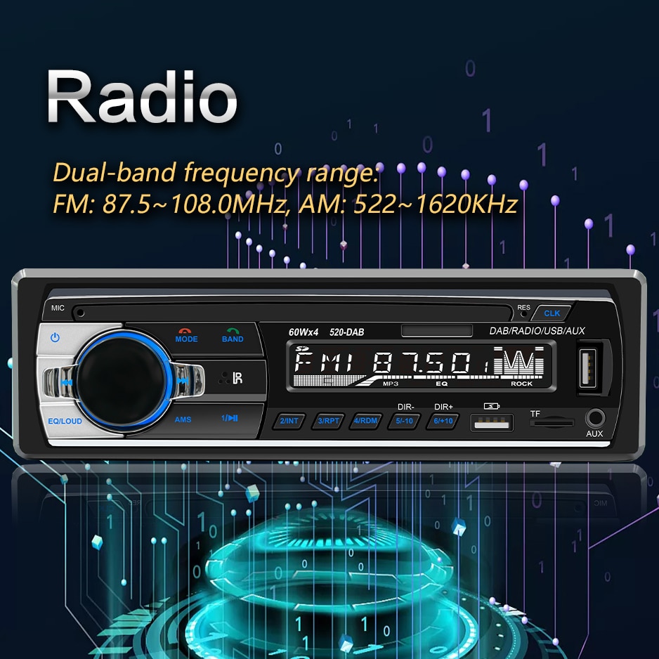 1 DIN ڵ ׷ DAB + AM/FM TF DAB-520 MP3 ..